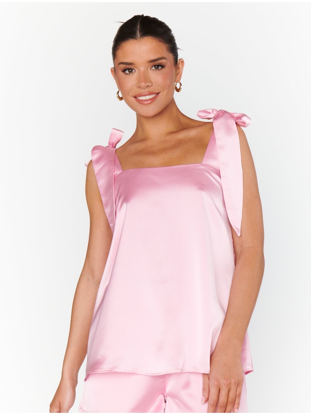 SHOW ME YOUR MUMU Makeup Tank In Light Pink Luxe Satin - Picture 5 of 8
